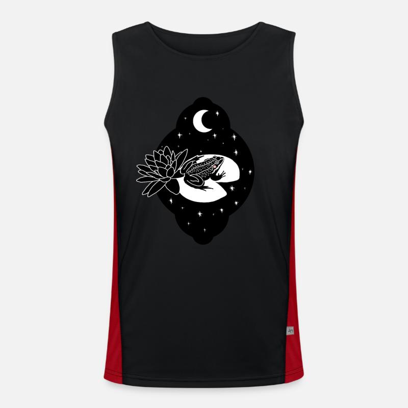 Toad, tadpole, tree frog, frog breeder, frog Men's Functional Contrast Tank Top 