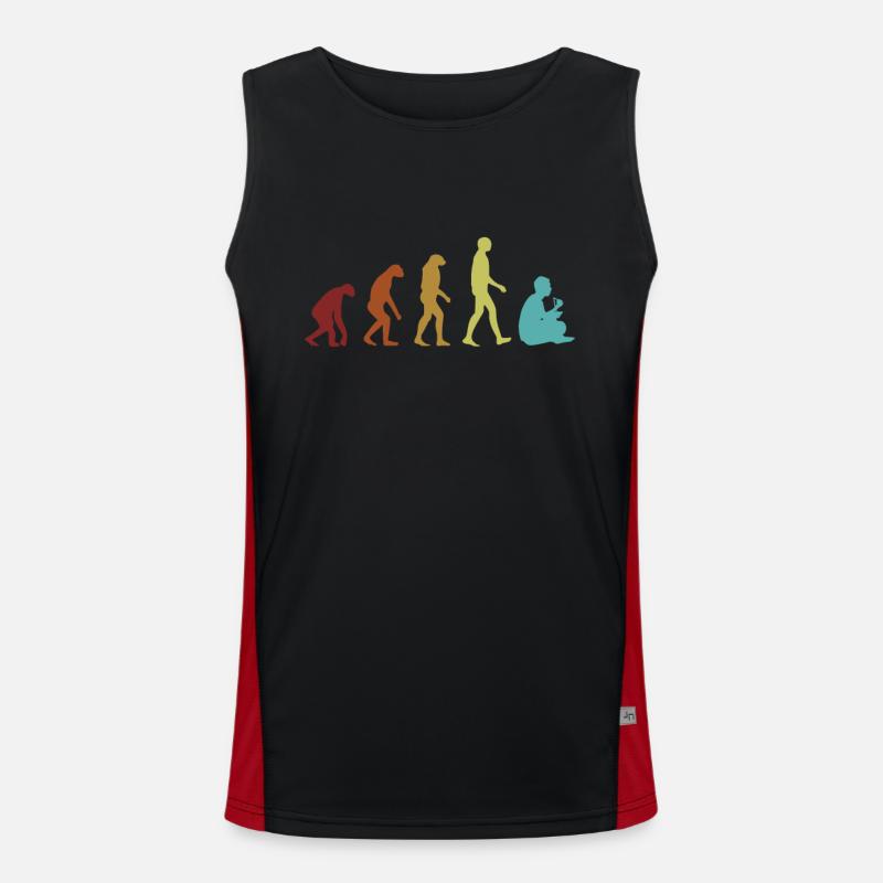 Ramen Evolution Schale Miso Shoyu Lover Tonkotsu Funktionelles Kontrast-Tank Top für Männer 