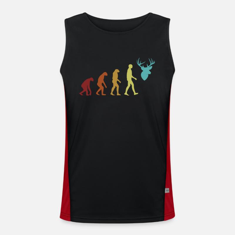 Taxidermy Evolution Taxidermist Animals Tools Men's Functional Contrast Tank Top 