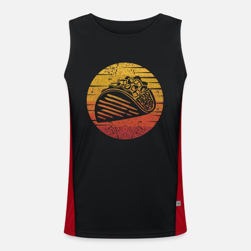Retro Al Pastor Assaisonnement Hard Shell Taco Lover Débardeur respirant contrasté Homme 