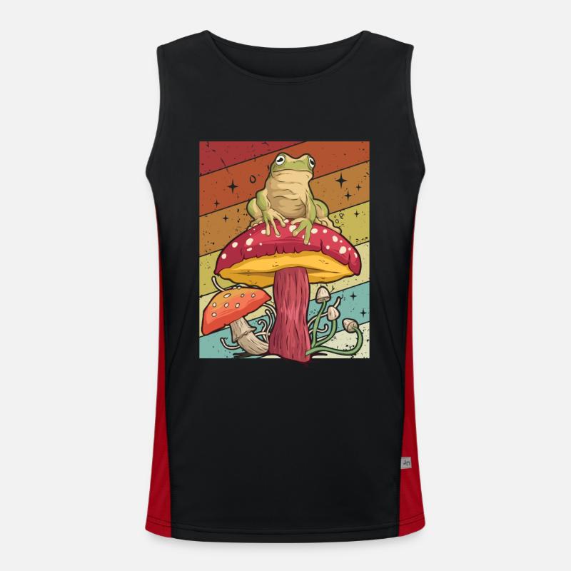 Retro Identification Cueillette Champignon Cueilleur Débardeur respirant contrasté Homme 