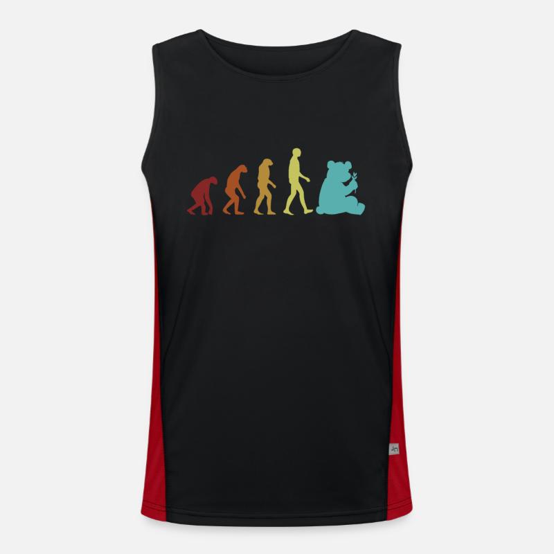 Panda Evolution Panda Ours Ami Amant Géant Débardeur respirant contrasté Homme 