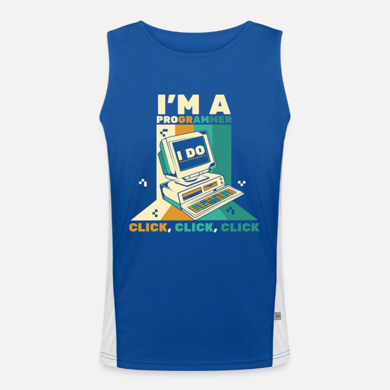 I'm A Programmer Click Softwareingenieur Coder Funktionelles Kontrast-Tank Top für Männer 
