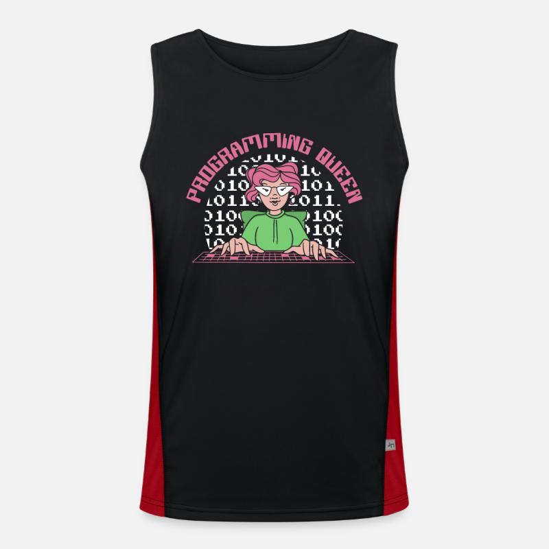 Programming Queen Software Developer Men's Functional Contrast Tank Top 
