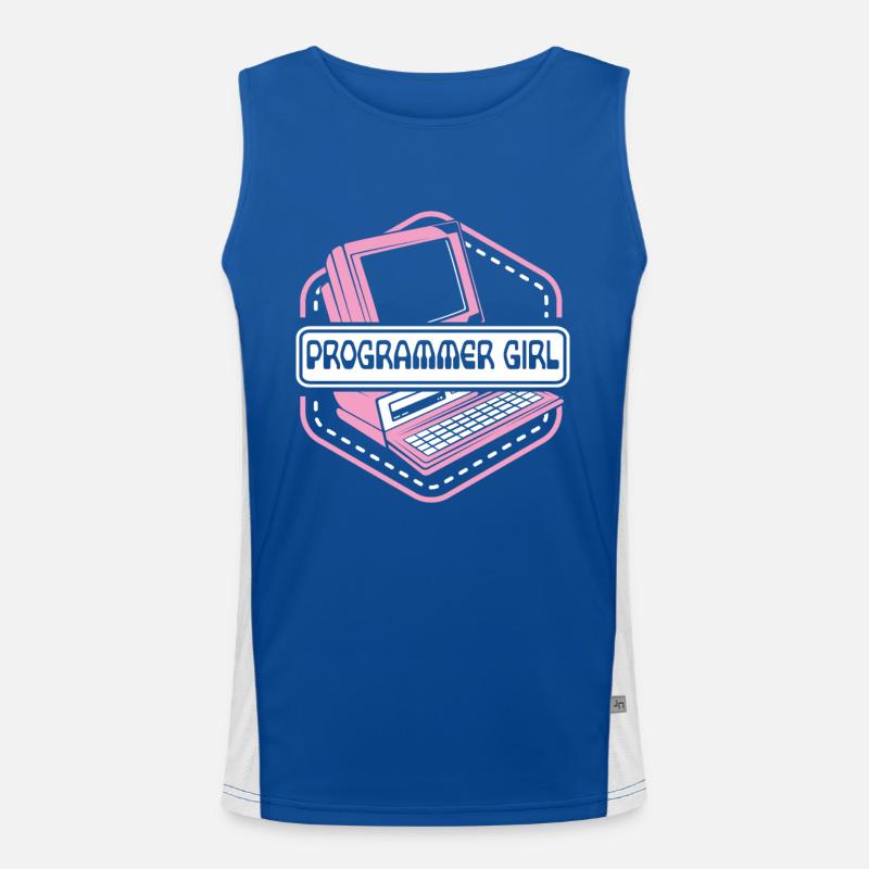 Programmer Girl Softwareingenieur Developer Funktionelles Kontrast-Tank Top für Männer 
