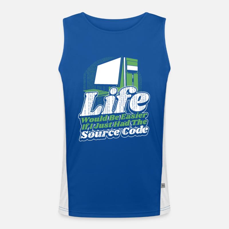 Life Would Be Easier Developer Coder Programmer Men's Functional Contrast Tank Top 