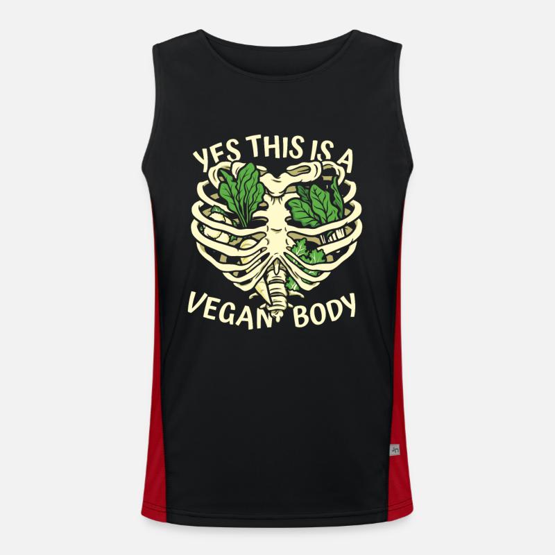 Ja, das ist ein veganer Körper auf pflanzlicher Basis Vegan Funktionelles Kontrast-Tank Top für Männer 