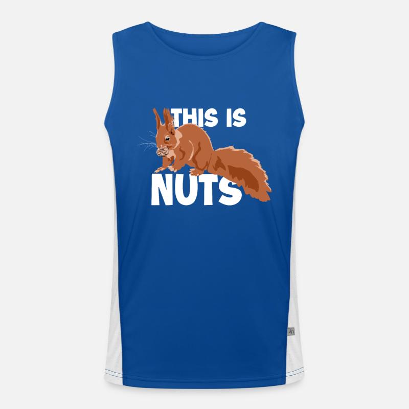 This Is Nuts Fuchshörnchen Grauhörnchen Funktionelles Kontrast-Tank Top für Männer 