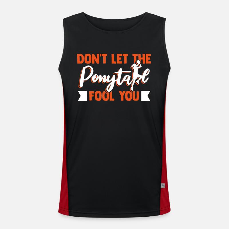 Ne laissez pas la queue de cheval vous tromper basketteur Débardeur respirant contrasté Homme 