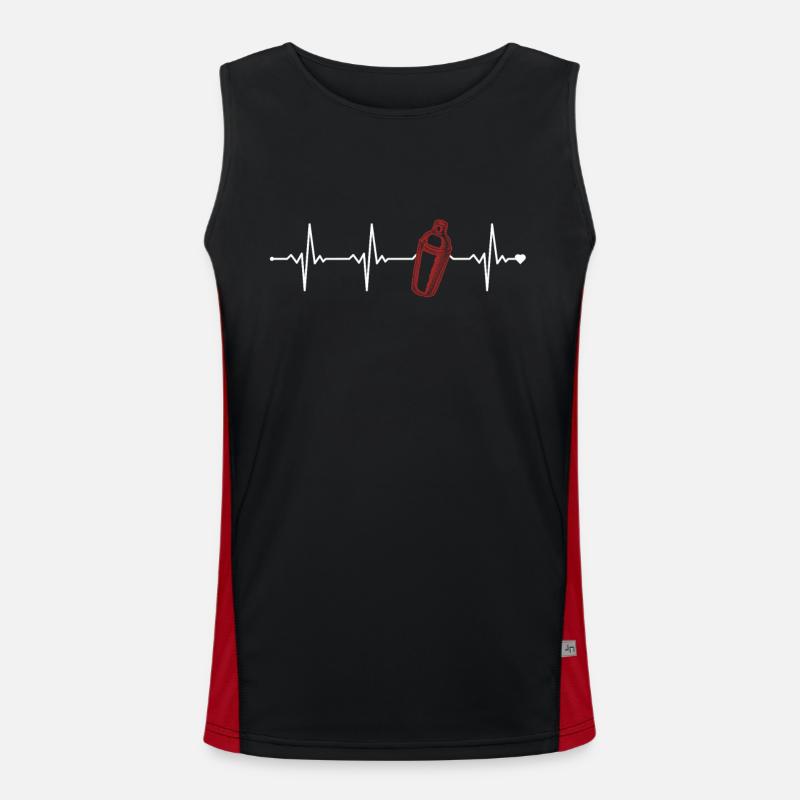 Bartender Heartbeat Mixologist Barman Bartender Débardeur respirant contrasté Homme 