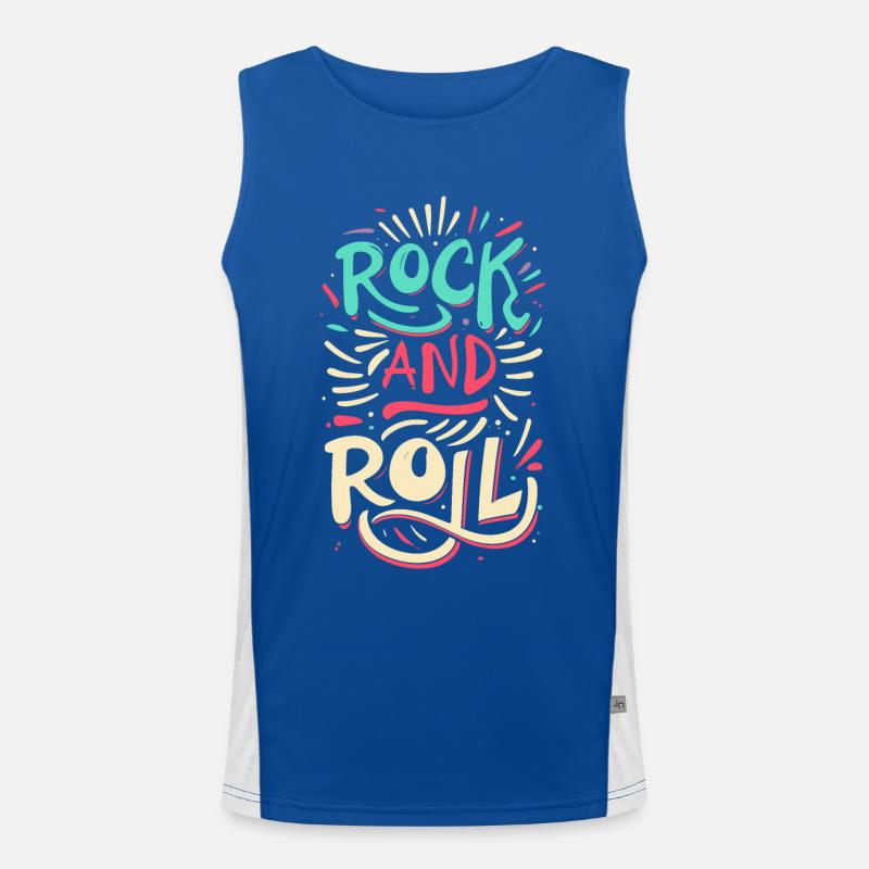 Devise de la déclaration rock and roll Débardeur respirant contrasté Homme 