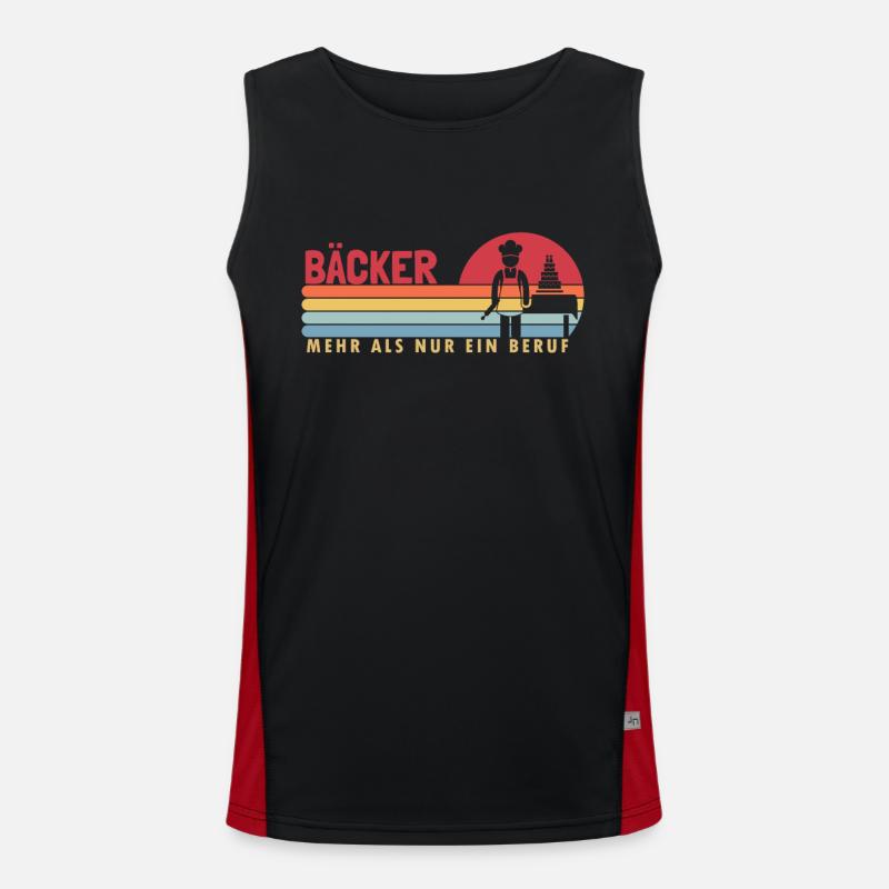 Bäcker mehr als ein Beruf Konditor Hobbybäcker Funktionelles Kontrast-Tank Top für Männer 