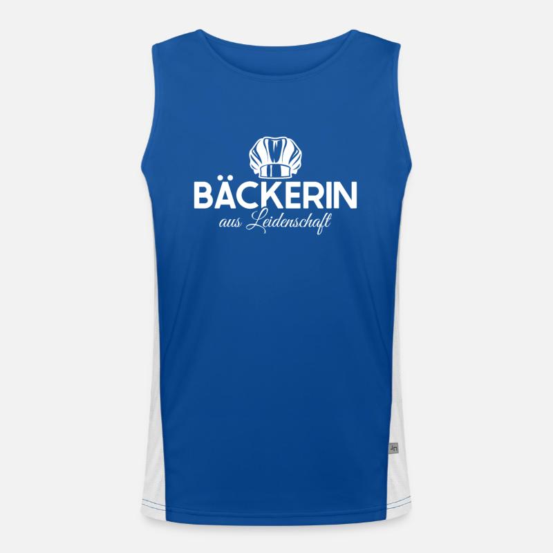 Bäckerin Aus Leidenschaft Konditor Hobbybäcker Funktionelles Kontrast-Tank Top für Männer 