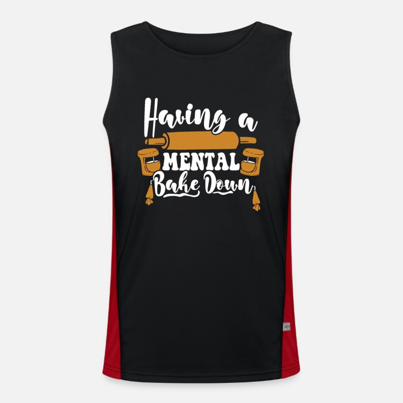Having A Mental Bake Down Hobby Bakery Men's Functional Contrast Tank Top 