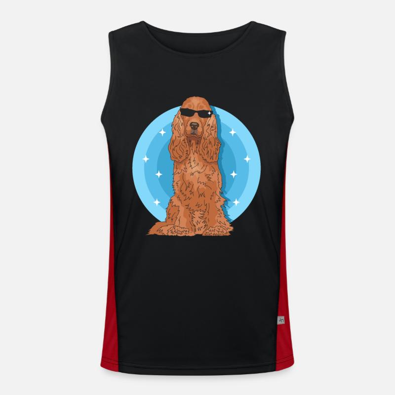 Cocker Spaniel Chiens Cocker Spaniel Cadeau Débardeur respirant contrasté Homme 