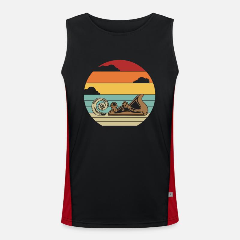 Retro Carpenter Wood Technician Carpenter Carpenter Men's Functional Contrast Tank Top 