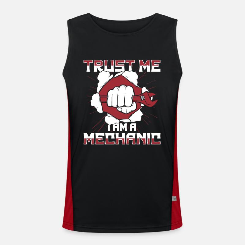 Trust Me I'm A Mechanic Mechatronics Technician Master Automotive Men's Functional Contrast Tank Top 