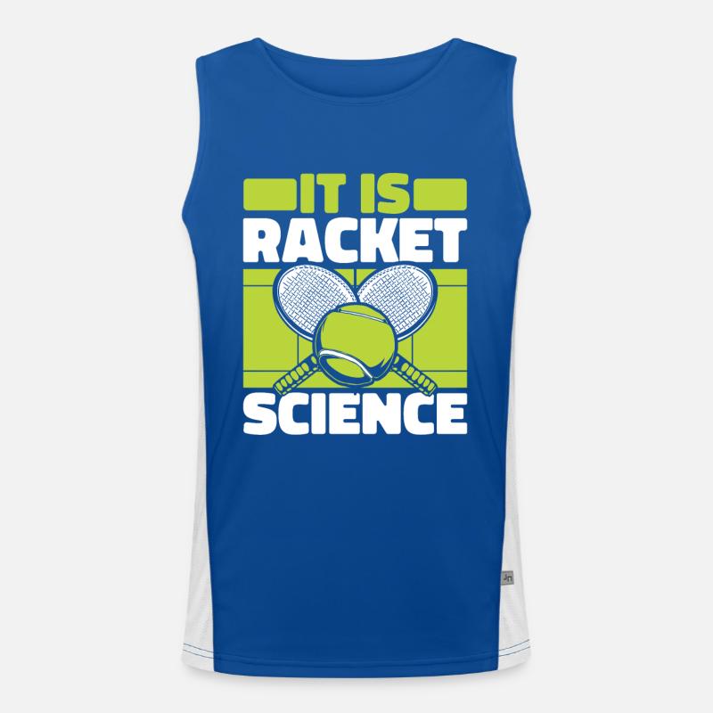 It Is Racket Science Tennis Player Racket Men's Functional Contrast Tank Top 