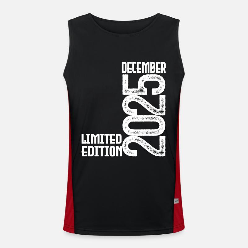 Geburtstagsgeschenk Dezember 2025. Dezember 2025. Funktionelles Kontrast-Tank Top für Männer 