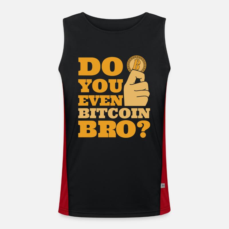 Do You Even Bitcoin Bro Crypto Kryptowährung Funktionelles Kontrast-Tank Top für Männer 