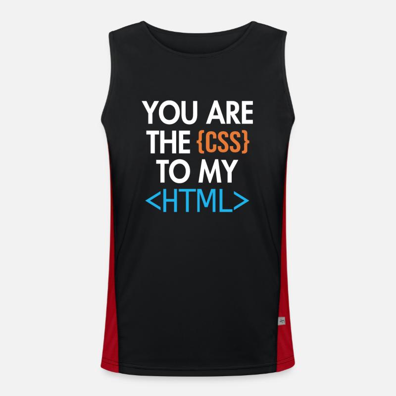 You are the CSS to my HTML Developer Coder Funktionelles Kontrast-Tank Top für Männer 