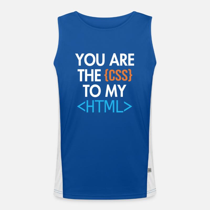 You are the CSS to my HTML Developer Coder Men's Functional Contrast Tank Top 