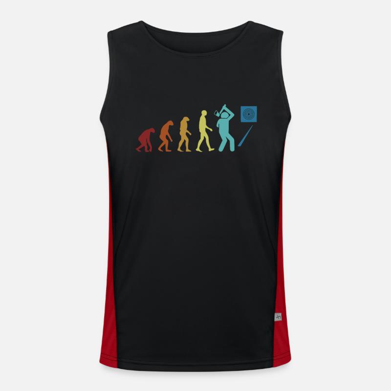 Axt Werfen Evolution Axt Werfen Spiel Axt Funktionelles Kontrast-Tank Top für Männer 