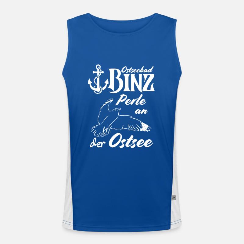 Binz Ostseebad Binz Perle an der Ostsee Funktionelles Kontrast-Tank Top für Männer 