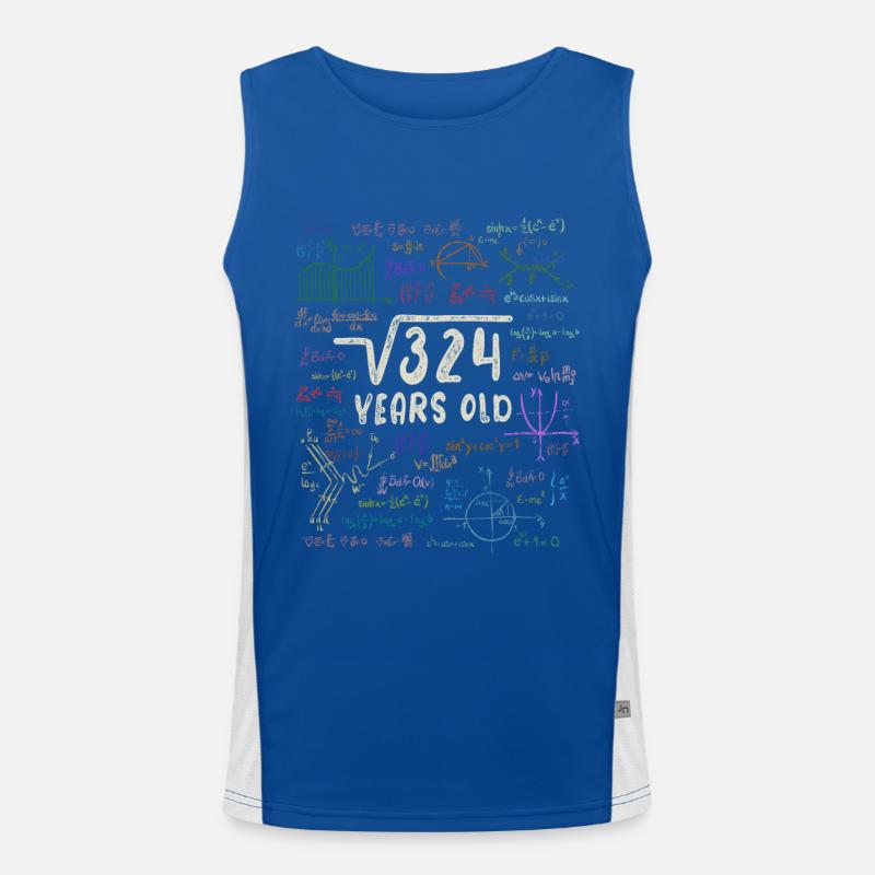 Root of 324 = 18th Birthday - Gift Men's Functional Contrast Tank Top 