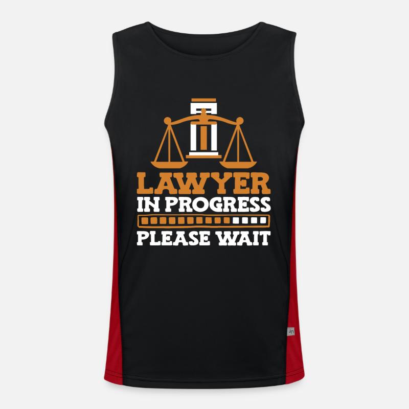 Lawyer In Progress Please Wait Attorney General Men's Functional Contrast Tank Top 