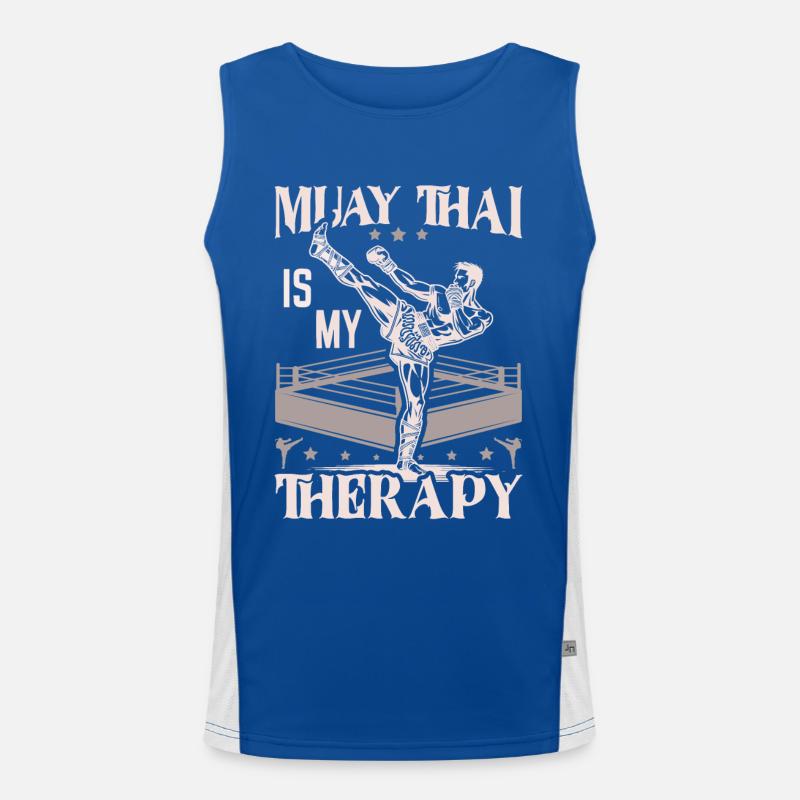Boxe Muay Thaï, Boxeur Thaïlandais, Boxe Thaïlandaise Débardeur respirant contrasté Homme 