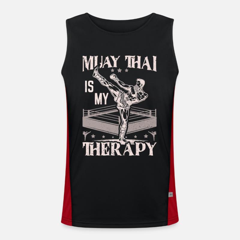Muay Thai Boxing, Thai Boxer, Thai Boxing Funktionelles Kontrast-Tank Top für Männer 