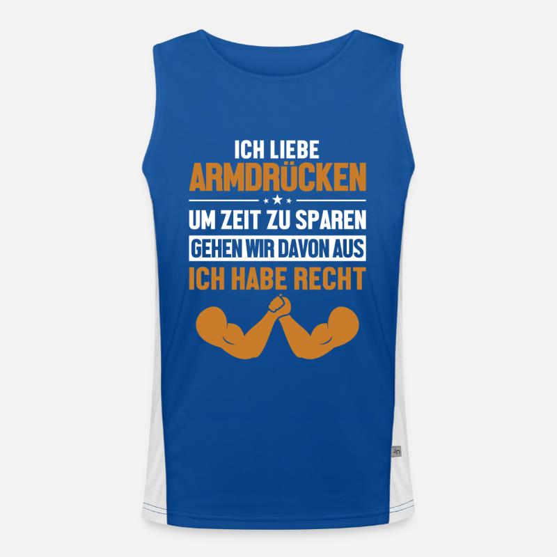 Armdrücken hat immer Recht Techniques Exercise Funktionelles Kontrast-Tank Top für Männer 