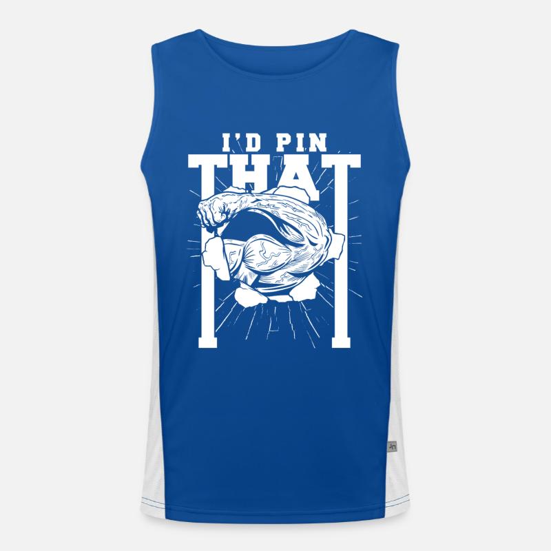 I'd Pin That Techniques Exercise Trainer Arm Men's Functional Contrast Tank Top 