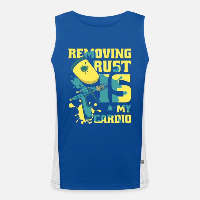 Removing Rust Is My Cardio Vehicle Car Spray Car Men's Functional Contrast Tank Top 