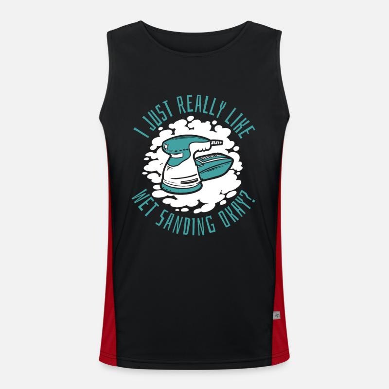 Just Really Like Wet Sanding Car Spray Vehicle Men's Functional Contrast Tank Top 