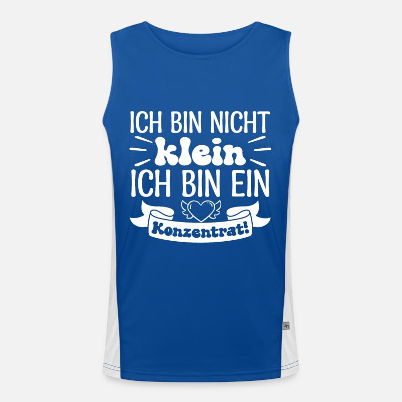 Ich bin nicht klein Ich bin ein Konzentrat! Funktionelles Kontrast-Tank Top für Männer 