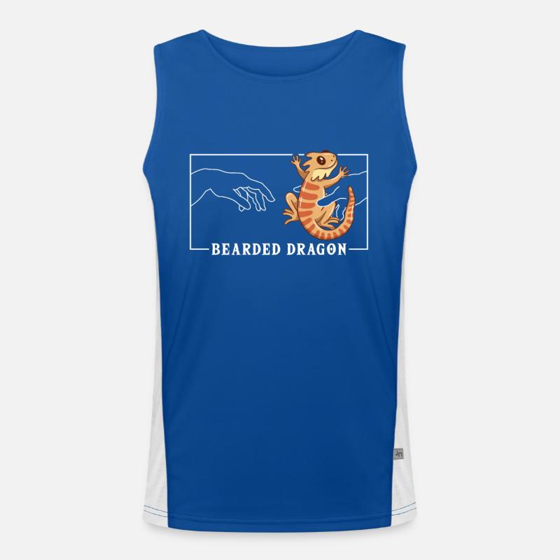 Michelangelo Schöpfung der Adam-Bartagame Funktionelles Kontrast-Tank Top für Männer 