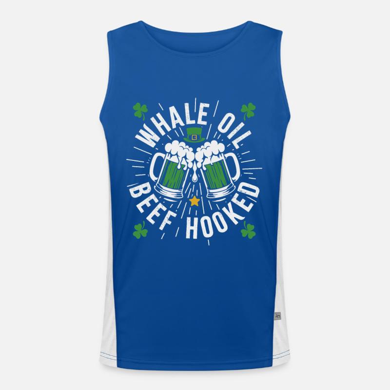 Walöl Rindfleisch Hooked Funktionelles Kontrast-Tank Top für Männer 