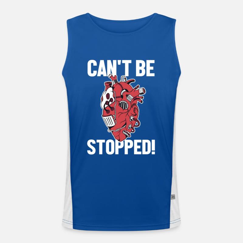 Can't Be Stopped Transplant Pacemakers Open Heart Men's Functional Contrast Tank Top 