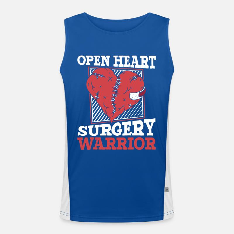 Open Heart Surgery Warrior Catheter Open Heart Men's Functional Contrast Tank Top 