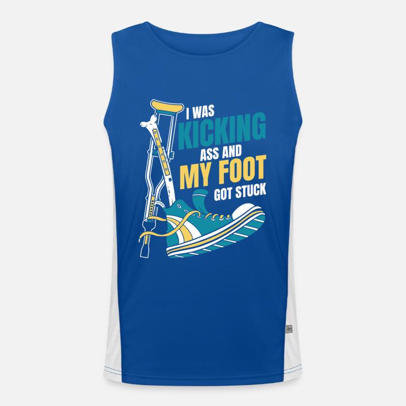 J’avais botté le cul os cassé os cassé os du doigt Débardeur respirant contrasté Homme 