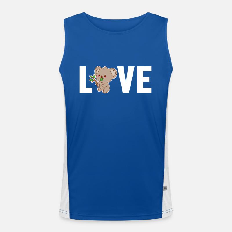 Koala Liebe Koalabär Phascolarctos Cinereus Funktionelles Kontrast-Tank Top für Männer 