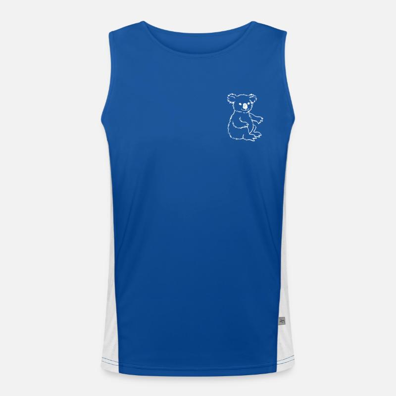 Koala Logo emblème Koalabear Eucalyptus amant Koala Débardeur respirant contrasté Homme 