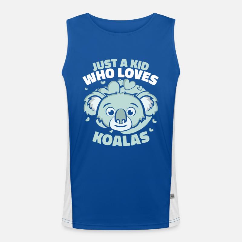 Nur ein Kind, das Koalas liebt Koalabär Eukalyptus Funktionelles Kontrast-Tank Top für Männer 