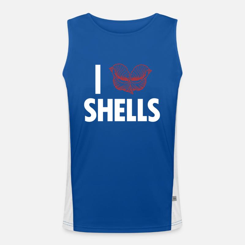 Ich liebe Shells Shell Bag Hunter Seashell Funktionelles Kontrast-Tank Top für Männer 
