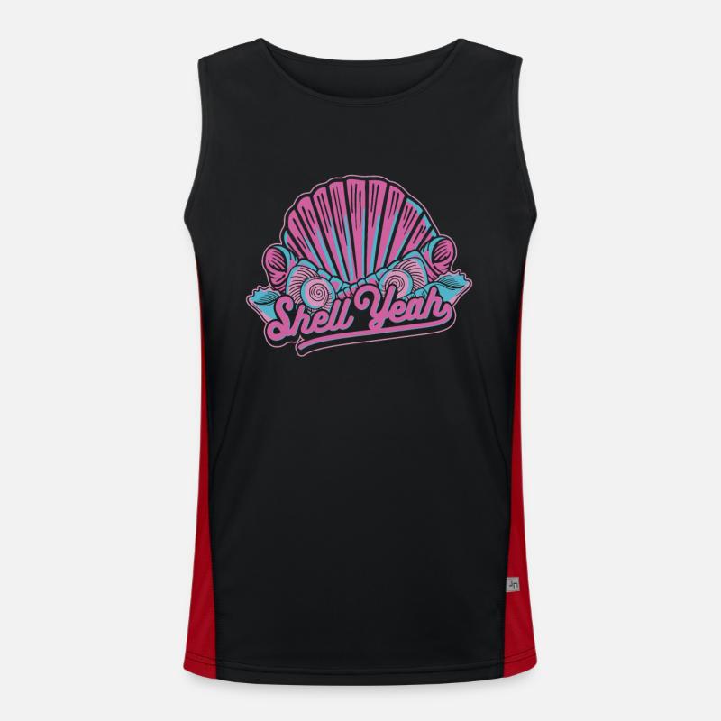 Shell Yeah Shell Shelling Bag Bivalvia Seashell Men's Functional Contrast Tank Top 