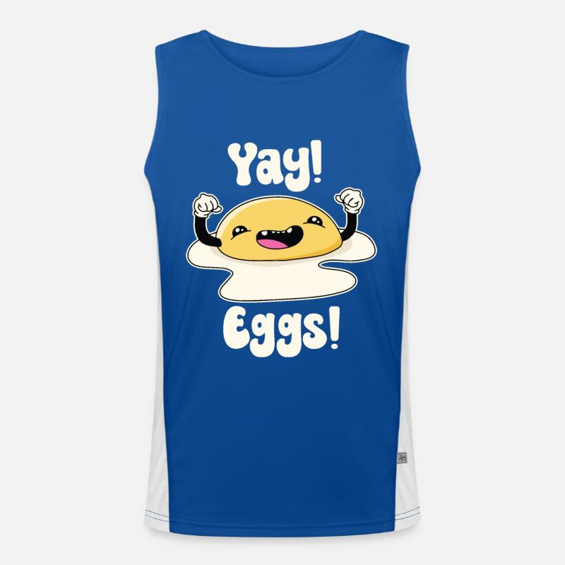 Juhu-Eier Funktionelles Kontrast-Tank Top für Männer 