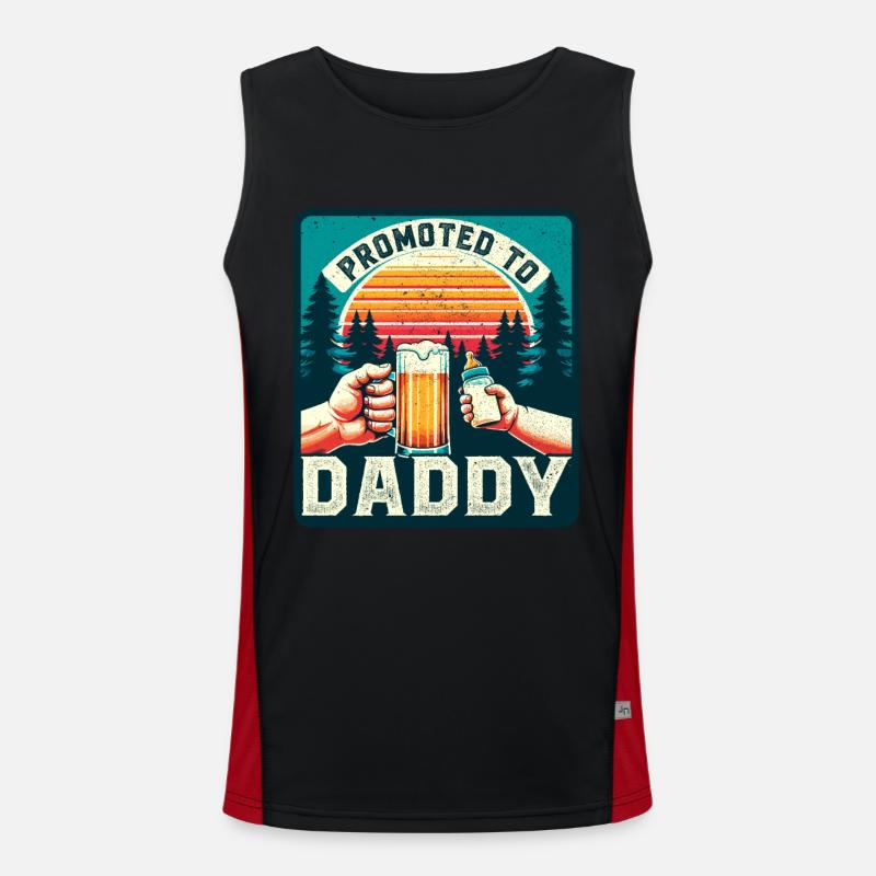Werdender Papa loading Zukünftiger Vater Funktionelles Kontrast-Tank Top für Männer 