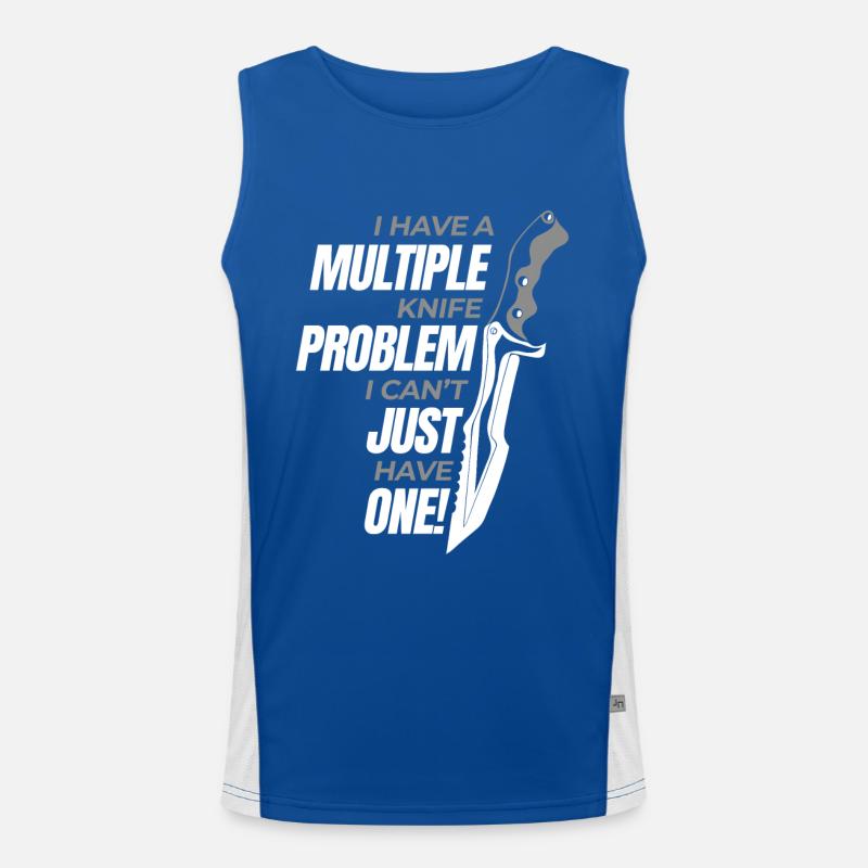 Habe mehrere Messer Problem Metzgermesser Messer Funktionelles Kontrast-Tank Top für Männer 